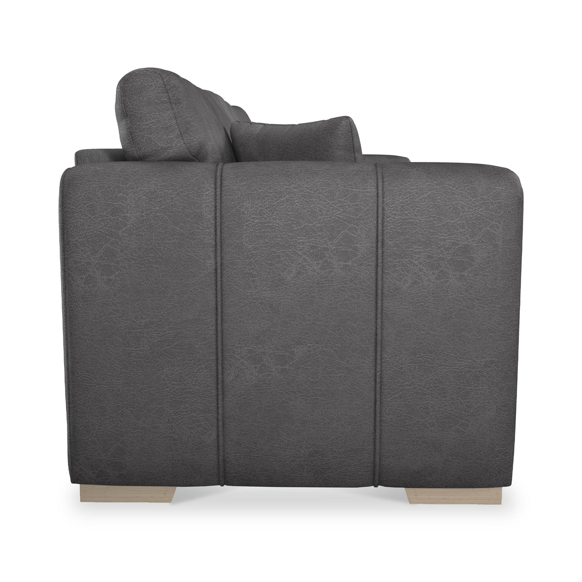 Oakley-faux-leather-3-seater-sofa-charcoal from Roseland Furniture