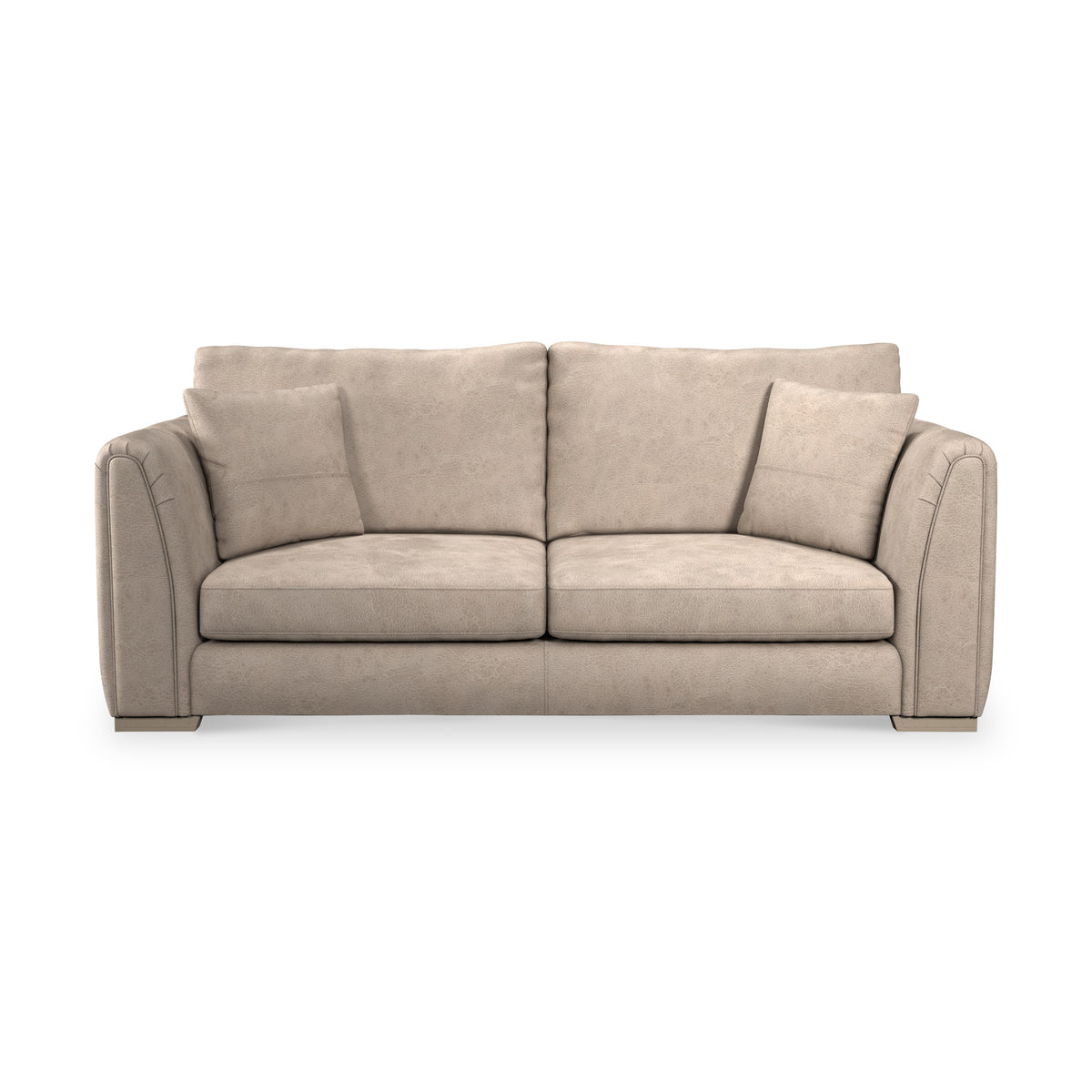 Oakley-faux-leather-3-seater-sofa-mink from Roseland Furniture