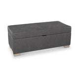 Oakley-faux-leather-storage-footstool-charcoal from Roseland Furniture