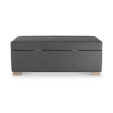 Oakley-faux-leather-storage-footstool-charcoal from Roseland Furniture