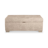 Oakley-faux-leather-storage-footstool-mink from Roseland Furniture