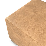 Oakley-faux-leather-storage-footstool-tan from Roseland Furniture