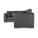 Oakley-faux-leather-lh-corner-sofa-charcoal from Roseland Furniture