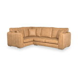 Oakley-faux-leather-lh-corner-sofa-tan from Roseland Furniture