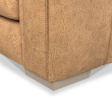 Oakley-faux-leather-lh-corner-sofa-tan from Roseland Furniture