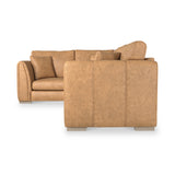 Oakley-faux-leather-lh-corner-sofa-tan from Roseland Furniture