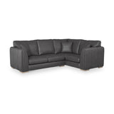 Oakley-faux-leather-rh-corner-sofa-charcoal from Roseland Furniture