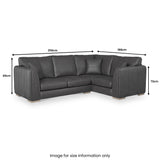 Oakley-faux-leather-rh-corner-sofa-charcoal from Roseland Furniture