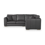 Oakley-faux-leather-rh-corner-sofa-charcoal from Roseland Furniture