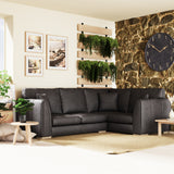 Oakley-faux-leather-rh-corner-sofa-charcoal from Roseland Furniture