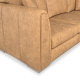 Oakley-faux-leather-rh-corner-sofa-tan from Roseland Furniture