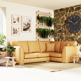 Oakley-faux-leather-rh-corner-sofa-tan from Roseland Furniture