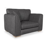 Oakley-faux-leather-snuggler-charcoal from Roseland Furniture