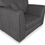 Oakley-faux-leather-snuggler-charcoal from Roseland Furniture