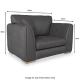 Oakley-faux-leather-snuggler-charcoal from Roseland Furniture