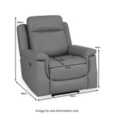 Denbor Leather Recliner Armchair dimensions