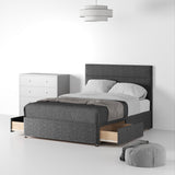 Farrow-Bar-48HB-Divan-Linen-Look-SD-SK-2-Drawers-Linen-Charcoal from Roseland Furniture