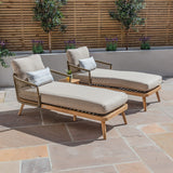 Bali Double Sunlounger Set & Side Table