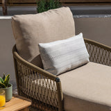 Bali Double Sunlounger Set & Side Table