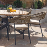 Maze Bali 140cm 6 Seat Round Outdoor Dining Set