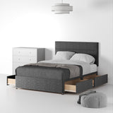 Farrow-Bar-26HB-Divan-Linen-Look-DS-SK-4-Drawers-Linen-Charcoal from Roseland Furniture