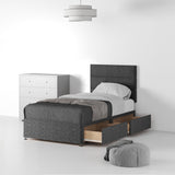 Farrow-Bar-26HB-Divan-Linen-Look-SS-S-2-Drawers-Linen-Charcoal from Roseland Furniture