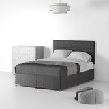 RFBAS-SK-NS-SC---Farrow-Bar-26HB-Divan-Linen-Look-SK-No-Storage-Linen-Charcoal---Life1 from Roseland Furniture