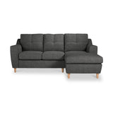 Justin Charcoal Right Hand Chaise Sofa from Roseland Furniture