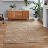 Karin Natural Diamond Patterned Jute Rug for living room