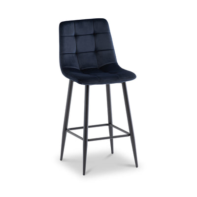 Elin Velvet Bar Stool