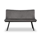 Galaxy Grey Velvet Dining Bench