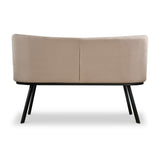 Galaxy Champagne Velvet Dining Bench