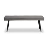 Whitstone Grey Velvet Dining Bench