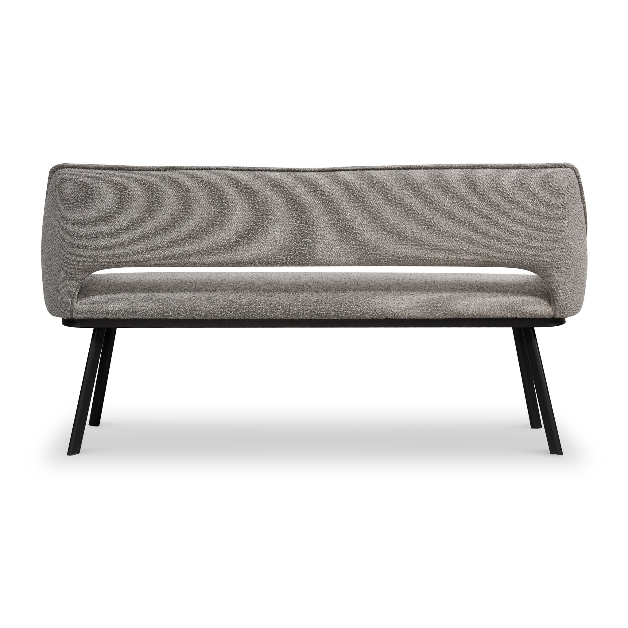 Harley Light Grey Teddy Boucle Dining Bench For Dining Room | Roseland