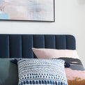 Olivia Midnight Blue Velvet Bed Frame