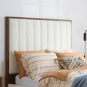 Sara White Boucle Bed Frame