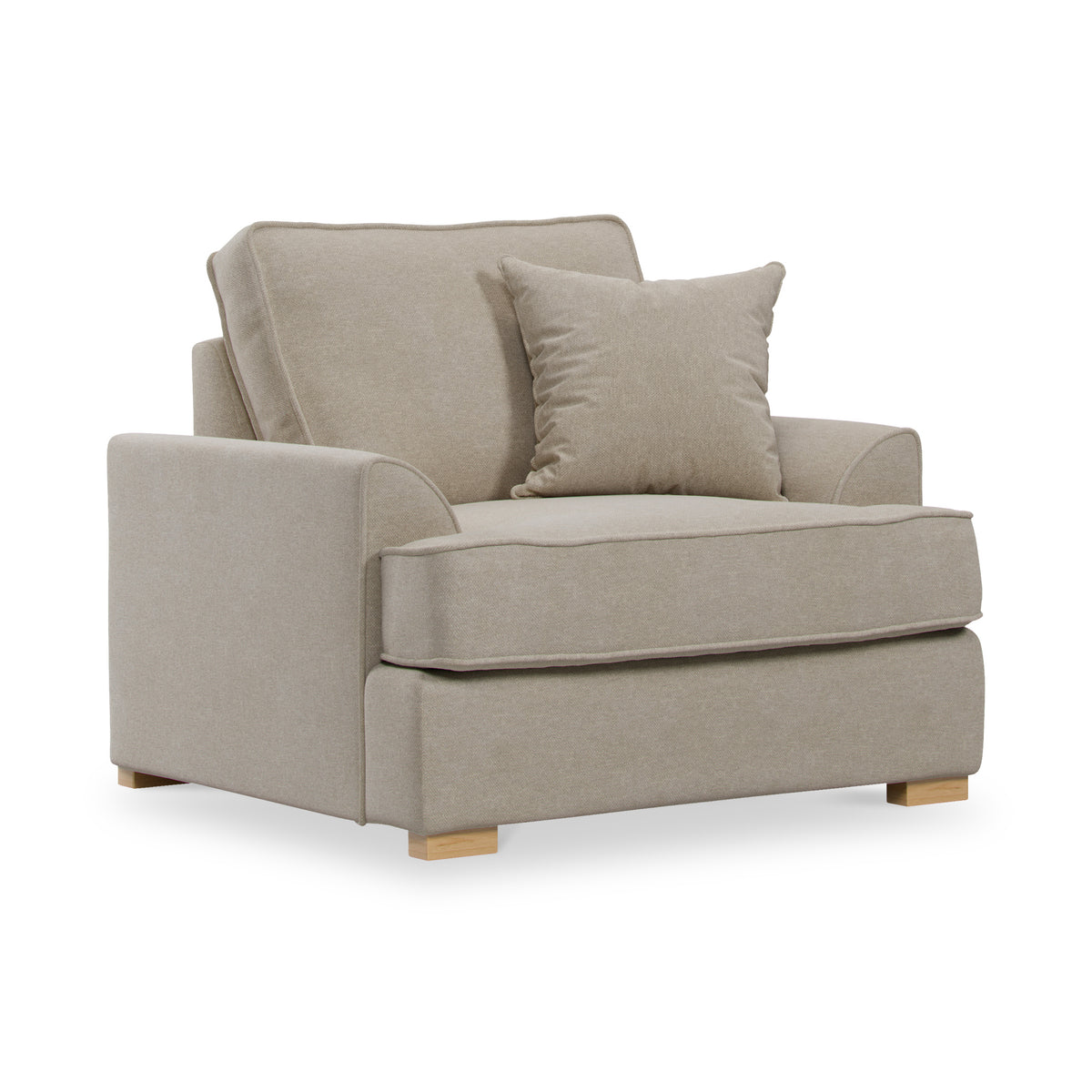 Birchley Soft Chenille Armchair Linen from Roseland Furniture