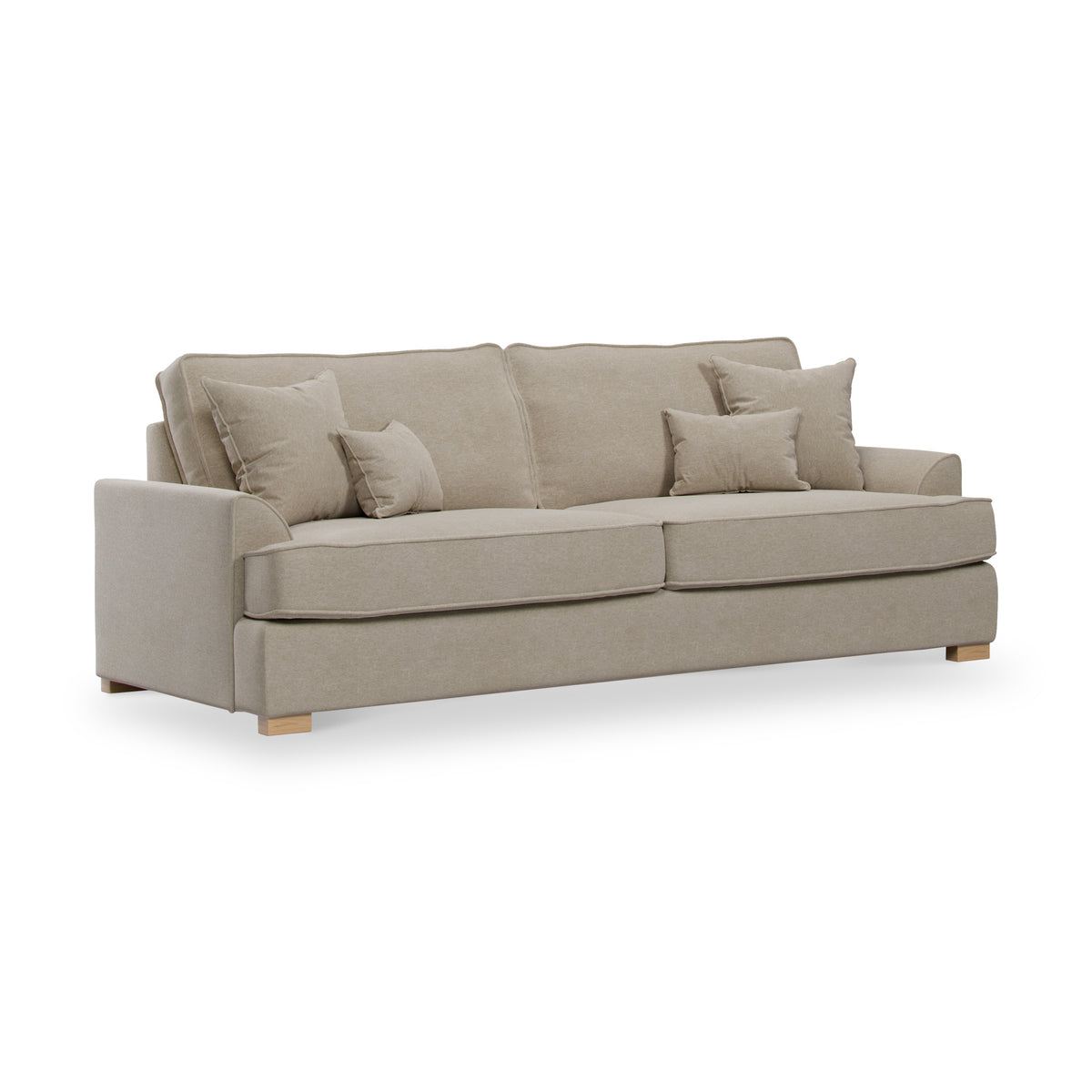 Birchley Soft Chenille 4 Seater Sofa Linen from Roseland Furniture