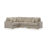 Birchley Soft Chenille RH Corner Sofa Linen from Roseland Furniture