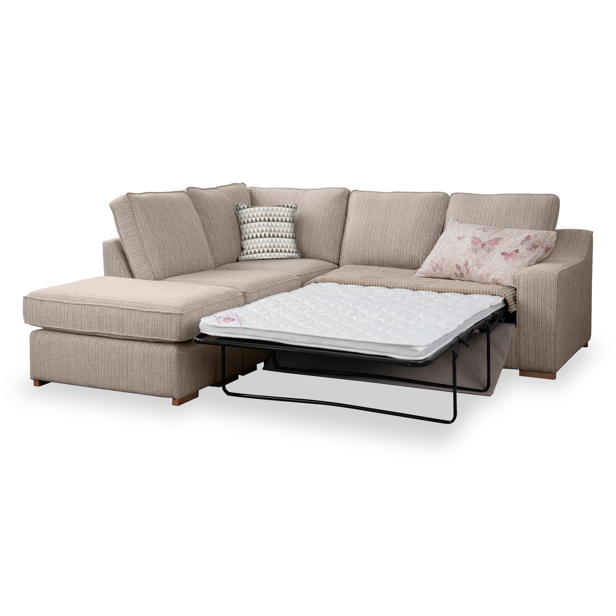 Beige sleeper clearance couch