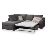 Ashow Charcoal Left Hand Corner Sofabed with Maika Beige Scatter Cushions from Roseland furniture