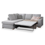 Ashow Silver Left Hand Corner Sofabed with Maika Dusk Scatter Cushions from Roseland furniture