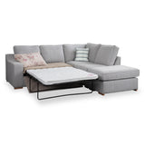 Ashow Silver Right Hand Corner Sofabed with Maika Jade Scatter Cushions from Roseland furniture