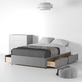 Essential-Divan-Base-Only Linen-Look-SK-4-Drawers-Linen-Grey from Roseland Furniture