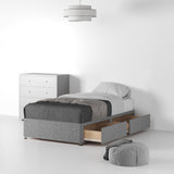 Essential-Divan-Base-Only Linen-Look-SS-S-2-Drawers-Linen-Grey from Roseland Furniture