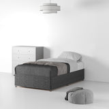 Essential-Divan-Base-Only Linen-Look-SS-S-No-Storage-Linen-Charcoal Life1 from Roseland Furniture