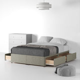 Essential-Divan-Base-Only Linen-Look-SK-4-Drawers-Linen-Mink from Roseland Furniture