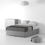 Essential-Divan-Base-Only Linen-Look-SK-4-Drawers-Linen-Grey from Roseland Furniture