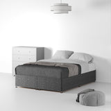 Essential-Divan-Base-Only Linen-Look-SK-No-Storage-Linen-Charcoal Life1 from Roseland Furniture