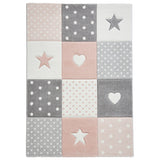 Brockton Pink Star & Heart Kids Rug from Roseland Furniture